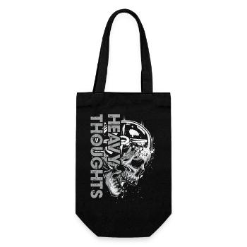 Skull Vinyl Pulse Graphic - Gift Bag for Bottles - black - Front