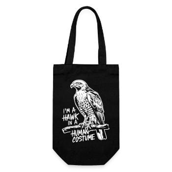 A falcon in a human costume - Gift Bag for Bottles - black - Front