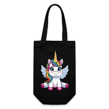Licorne agacée – Design original pour Fantasi - Sac à bouteille - noir - Devant