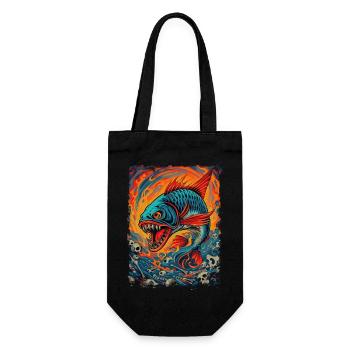 Monster Fish - Gift Bag for Bottles - black - Front