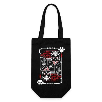 Cats Card Backs - Gift Bag for Bottles - black - Front