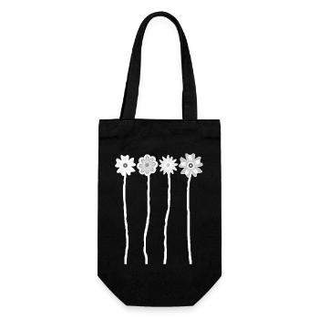 70s T Shirts Limited Edition 69 Flower Power - Gift Bag for Bottles - black - Front