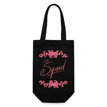 Squad bride - Bridal Team - Gift Bag for Bottles - black - Front