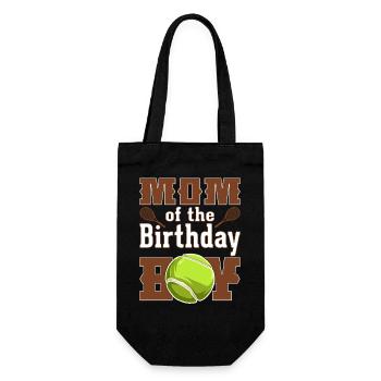Mutter Des Geburtstagskindes Tennis Party Familie - Geschenkbeutel für Flaschen - Schwarz - Vorne