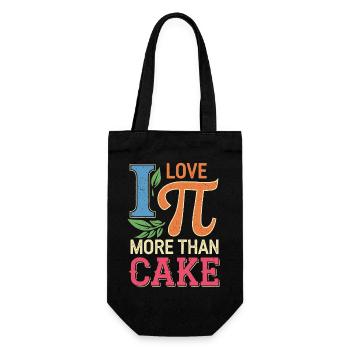 I Love Pi More Than Cake - Gift Bag for Bottles - black - Front