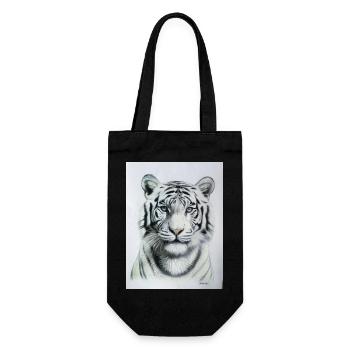 White Tiger - Weisser Tiger - Gift Bag for Bottles - black - Front