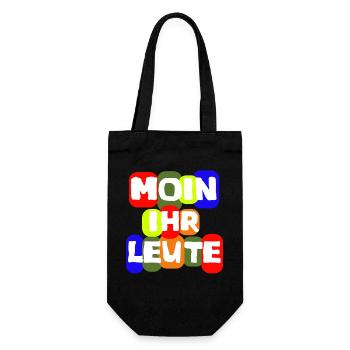 Language Shirt Moin you people fun - Gift Bag for Bottles - black - Front