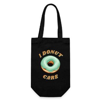 I DONUT CARE - Geschenkbeutel für Flaschen - Schwarz - Vorne