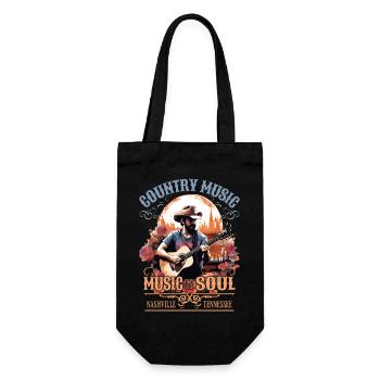 Musique country Guitare Guitariste Chanteur Vintage - Sac à bouteille - noir - Devant