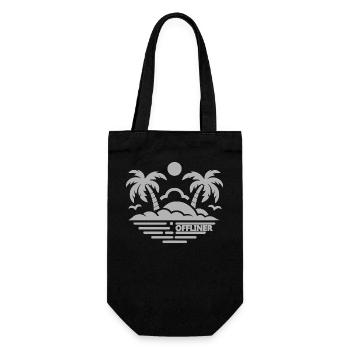 Palm Tree offliner - Gift Bag for Bottles - black - Front