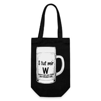 Es tut mir weh Cuir de verre - Sac à bouteille - noir - Devant
