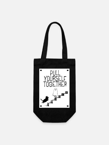Pull yourself together - Gift Bag for Bottles - black