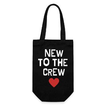 New to the crew - Geschenkbeutel für Flaschen - Schwarz - Vorne