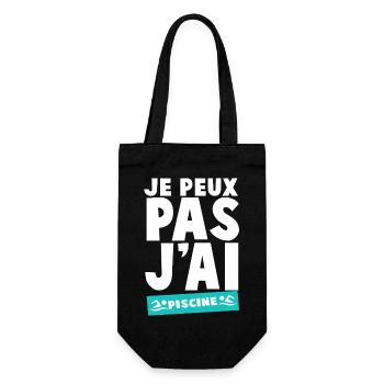 Ich kann nicht schwimmen - Geschenkbeutel für Flaschen - Schwarz - Vorne