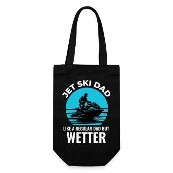 Funny Jet Ski Dad Lake Life Summer - Gift Bag for Bottles - black - Front