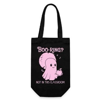 Funny Teacher Skeleton Halloween Classroom - Gift Bag for Bottles - black - Front