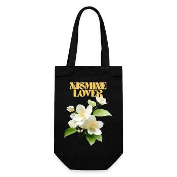 Elegant Jasmine Blossom Design - Gift Bag for Bottles - black - Front