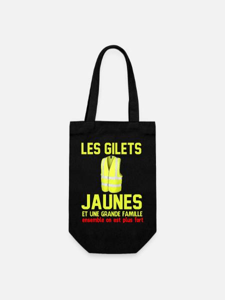T shirt Gilets jaunes - Sac à bouteille - noir