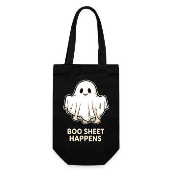 Boo Sheet Happens - Drôle de fantôme d’Halloween - Sac à bouteille - noir - Devant