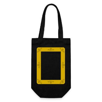 Ornate Gold Frame Portrait - Gift Bag for Bottles - black - Front