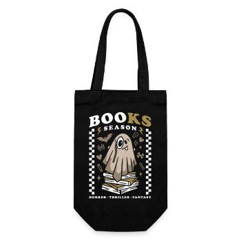 Gruselige Bücher Saison – Halloween süßer Geist - Geschenkbeutel für Flaschen - Schwarz - Vorne