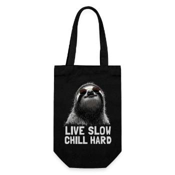 Paresseux réfrigéré avec lunettes de soleil - Sac à bouteille - noir - Devant