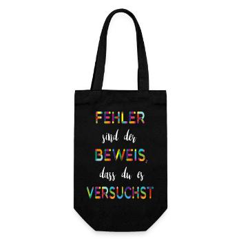 Les erreurs en sont la preuve – un dicton motivant - Sac à bouteille - noir - Devant