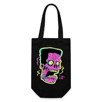 Neon Zombie Screamer Pop Art - Geschenkbeutel für Flaschen - Schwarz - Vorne