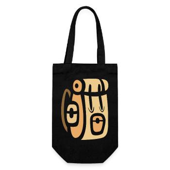 Camping Backpack Cartoon Design - Gift Bag for Bottles - black - Front