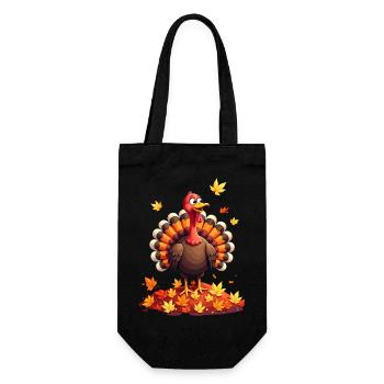 Thanksgiving Drôle Dinde de Thanksgiving - Sac à bouteille - noir - Devant