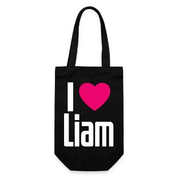 I Love Liam Pink Heart I Love Liam - Gift Bag for Bottles - black - Front