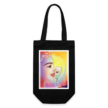 Colorful Profile Sipming - Gift Bag for Bottles - black - Front