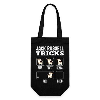 Lustiges Jack Russell Besitzer Geschenk - Geschenkbeutel für Flaschen - Schwarz - Vorne