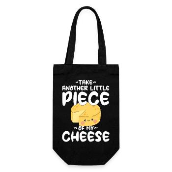 Take Another Little Piece Of My Cheese Kawaii Käse - Gift Bag for Bottles - black - Front