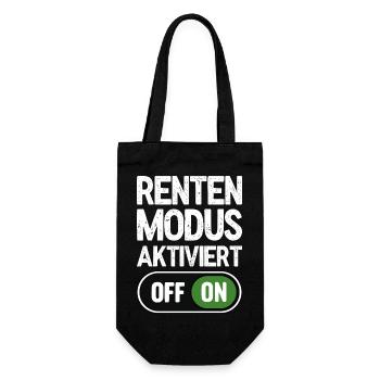 Rentenmodus aktiviert - Geschenkbeutel für Flaschen - Schwarz - Vorne
