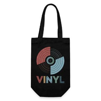 Vinyl rétro - Sac à bouteille - noir - Devant