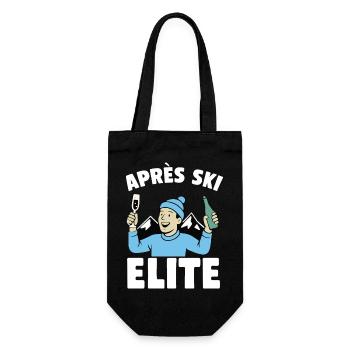 Après Ski Elite Feier - Geschenkbeutel für Flaschen - Schwarz - Vorne