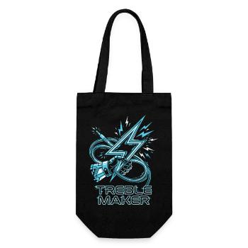 Treble Maker Digital Audio Pun Musician - Gift Bag for Bottles - black - Front