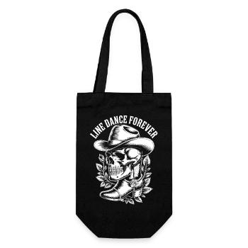 Line Dance Forever Skull - Gift Bag for Bottles - black - Front