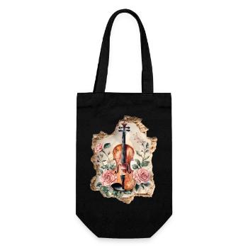 Violin Violin Vintage - Gift Bag for Bottles - black - Front