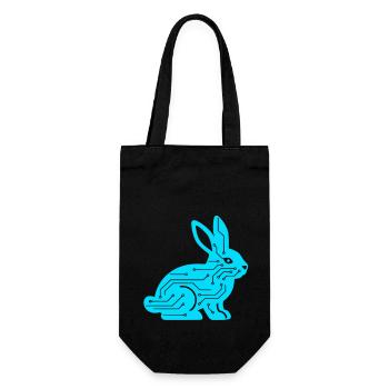 Cyber Hase Circuit Platine Tech Vektor - Geschenkbeutel für Flaschen - Schwarz - Vorne