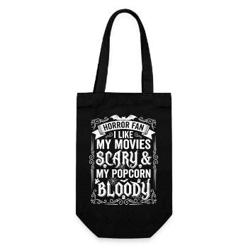 Horror Fan: Movies, Blood, Popcorn - Gift Bag for Bottles - black - Front