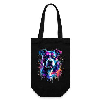 Terrier américain Staffordshire - Sac à bouteille - noir - Devant