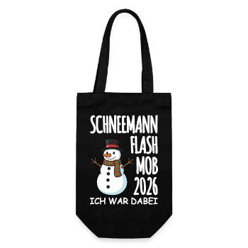 Snowman flash mob - Gift Bag for Bottles - black - Front