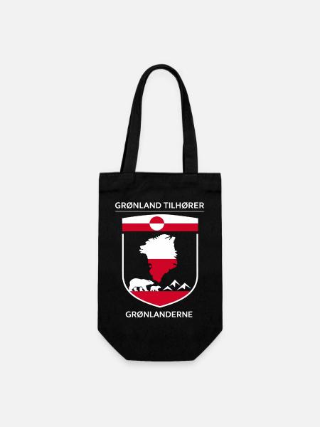 Grönland Gehört Grönländern Statement Geschenk - Geschenkbeutel für Flaschen - Schwarz