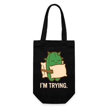 Prickly But Trying - Gift Bag for Bottles - black - Front