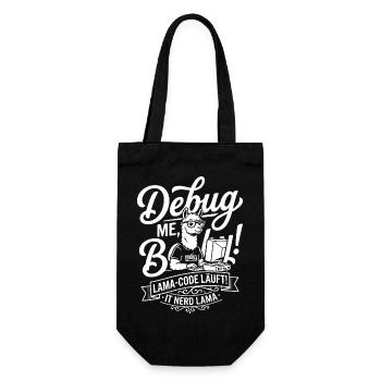 Lama Code Debug Design - Gift Bag for Bottles - black - Front