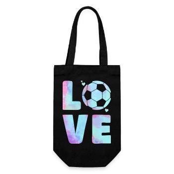 Love Football T-Shirt – Sport & Heart Design - Sac à bouteille - noir - Devant
