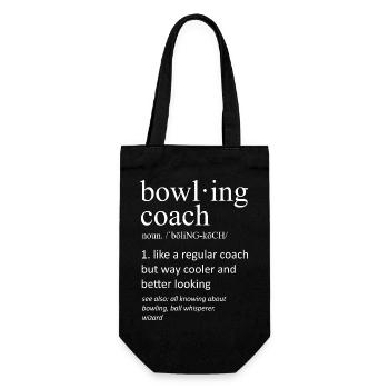 Bowling Coach Funny Dictionary Definition - Gift Bag for Bottles - black - Front