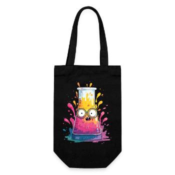 Bande dessinée colorée Test Tube - Sac à bouteille - noir - Devant